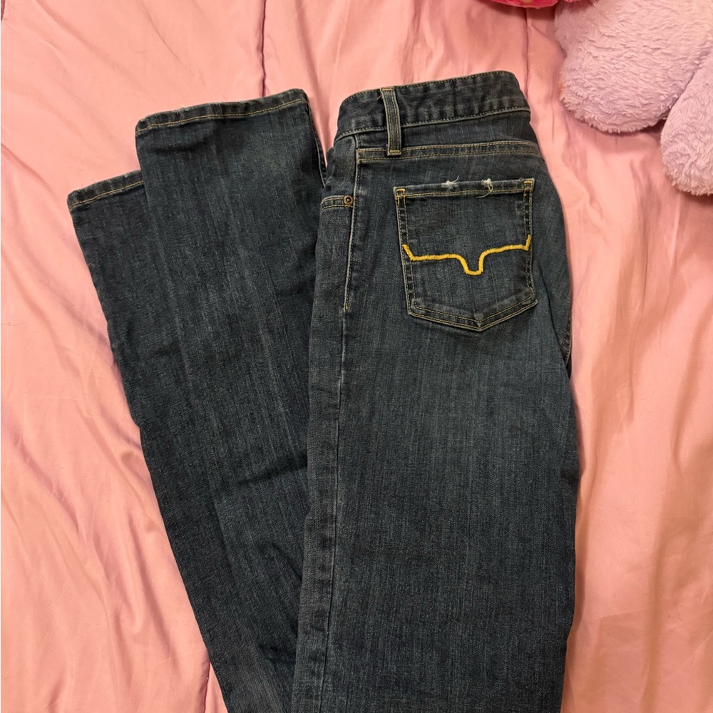 Kimes Ranch Dark Blue Straight Leg Jeans